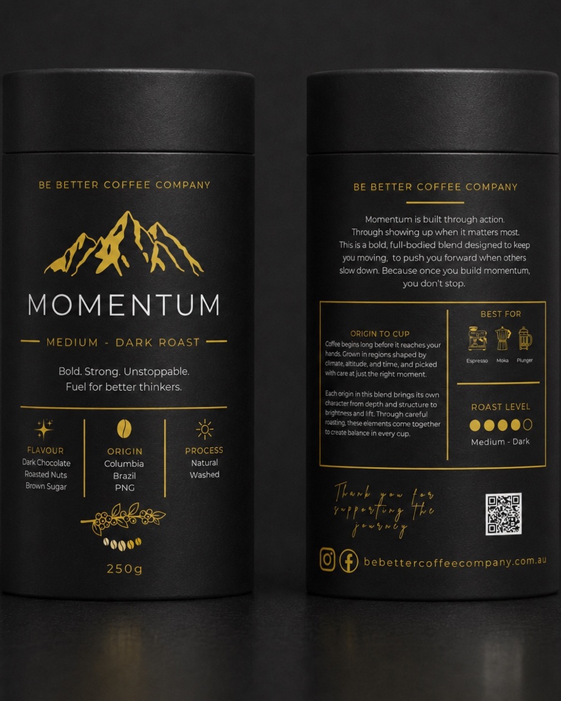 Momentum coffee tube