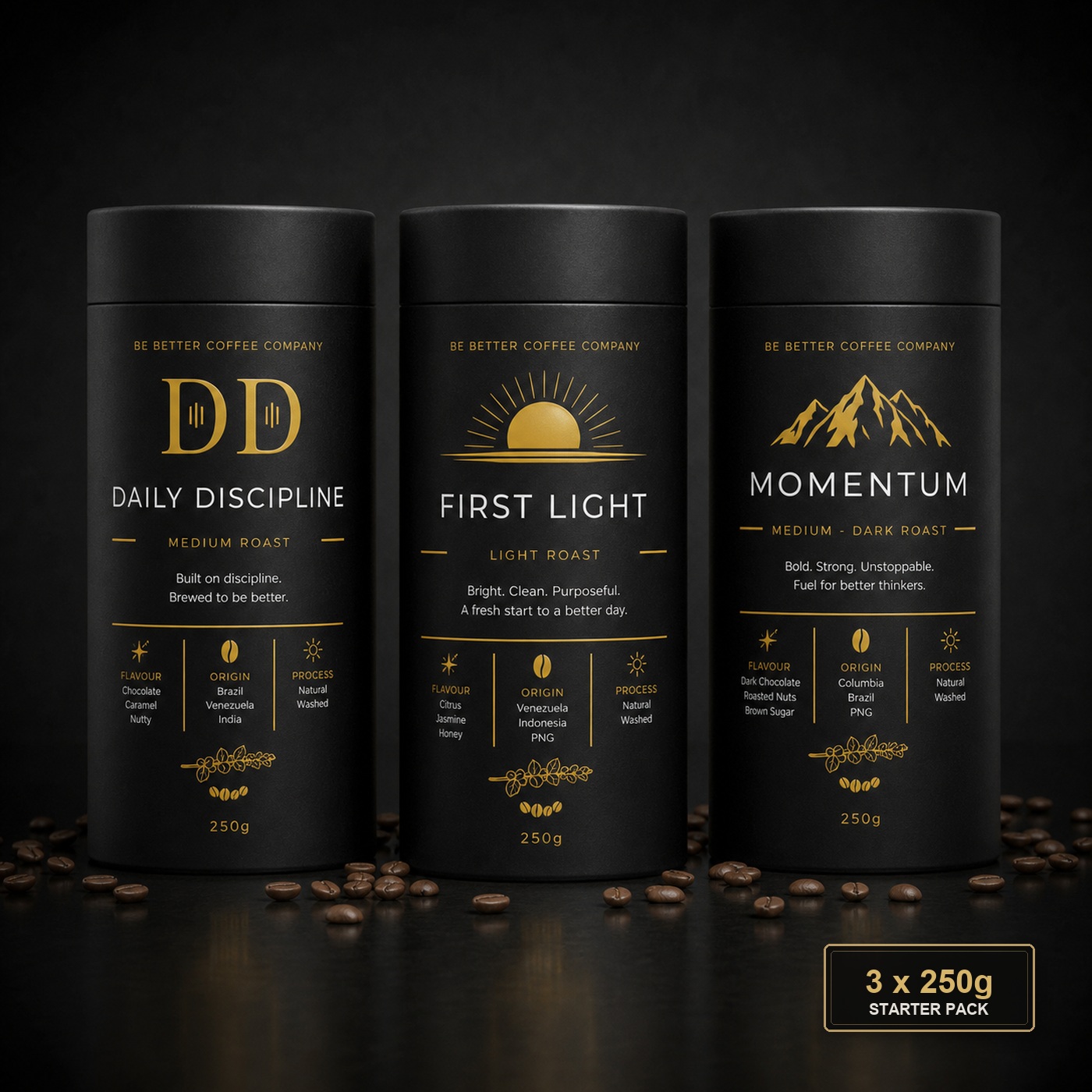 Starter Pack 3 x 250g coffee bundle